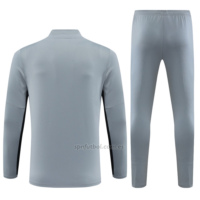 Chandal de Sudadera del Paris Saint-Germain Jordan Nino 2023-2024 Gris